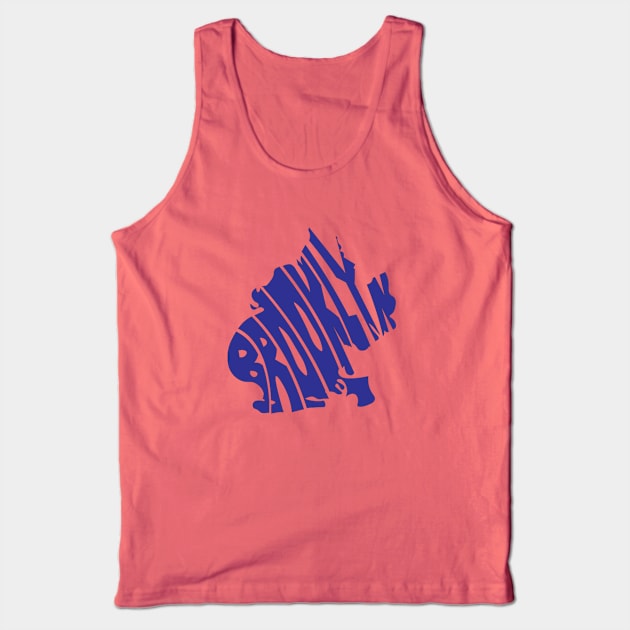 Brooklyn Blue Map Tank Top by MAS Design Co